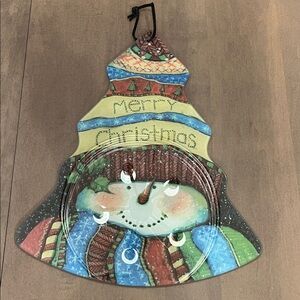 Glass Snowman Holiday Cutting Board